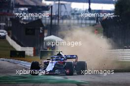 Pierre Gasly (FRA) Scuderia Toro Rosso STR13 runs wide. 22.07.2018. Formula 1 World Championship, Rd 11, German Grand Prix, Hockenheim, Germany, Race Day.