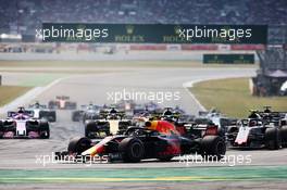Max Verstappen (NLD) Red Bull Racing RB14 at the start of the race. 22.07.2018. Formula 1 World Championship, Rd 11, German Grand Prix, Hockenheim, Germany, Race Day.