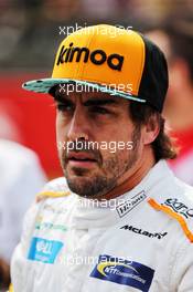Fernando Alonso (ESP) McLaren on the grid. 22.07.2018. Formula 1 World Championship, Rd 11, German Grand Prix, Hockenheim, Germany, Race Day.