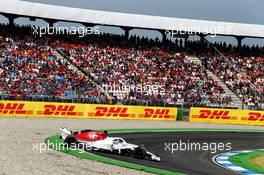 Marcus Ericsson (SWE) Sauber C37 recovers from a spin in qualifying. 21.07.2018. Formula 1 World Championship, Rd 11, German Grand Prix, Hockenheim, Germany, Qualifying Day.