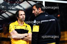 (L to R): Ciaron Pilbeam (GBR) Renault Sport F1 Team Chief Race Engineer with Cyril Abiteboul (FRA) Renault Sport F1 Managing Director. 21.07.2018. Formula 1 World Championship, Rd 11, German Grand Prix, Hockenheim, Germany, Qualifying Day.