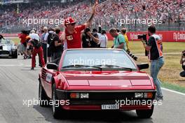 Kimi Raikkonen (FIN) Ferrari on the drivers parade. 22.07.2018. Formula 1 World Championship, Rd 11, German Grand Prix, Hockenheim, Germany, Race Day.