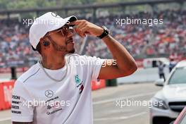 Lewis Hamilton (GBR) Mercedes AMG F1 on the drivers parade. 22.07.2018. Formula 1 World Championship, Rd 11, German Grand Prix, Hockenheim, Germany, Race Day.