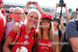 Sebastian Vettel (GER) Ferrari fans. 19.07.2018. Formula 1 World Championship, Rd 11, German Grand Prix, Hockenheim, Germany, Preparation Day.