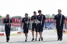 Sergio Perez (MEX) Sahara Force India F1 walks the circuit with the team. 19.07.2018. Formula 1 World Championship, Rd 11, German Grand Prix, Hockenheim, Germany, Preparation Day.