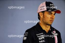 Sergio Perez (MEX) Sahara Force India F1 in the FIA Press Conference. 19.07.2018. Formula 1 World Championship, Rd 11, German Grand Prix, Hockenheim, Germany, Preparation Day.