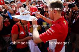 Sebastian Vettel (GER) Ferrari signs autographs for the fans. 19.07.2018. Formula 1 World Championship, Rd 11, German Grand Prix, Hockenheim, Germany, Preparation Day.