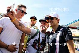 Esteban Ocon (FRA) Sahara Force India F1 Team with fans. 19.07.2018. Formula 1 World Championship, Rd 11, German Grand Prix, Hockenheim, Germany, Preparation Day.