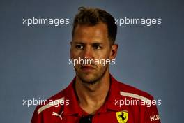 Sebastian Vettel (GER) Ferrari in the FIA Press Conference. 19.07.2018. Formula 1 World Championship, Rd 11, German Grand Prix, Hockenheim, Germany, Preparation Day.
