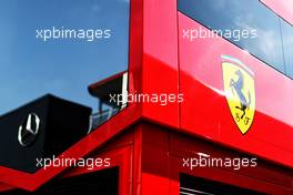 Ferrari and Mercedes logos. 19.07.2018. Formula 1 World Championship, Rd 11, German Grand Prix, Hockenheim, Germany, Preparation Day.