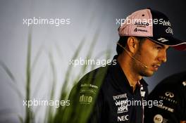 Sergio Perez (MEX) Sahara Force India F1 in the FIA Press Conference. 19.07.2018. Formula 1 World Championship, Rd 11, German Grand Prix, Hockenheim, Germany, Preparation Day.