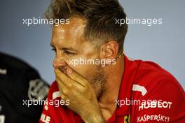 Sebastian Vettel (GER) Ferrari in the FIA Press Conference. 19.07.2018. Formula 1 World Championship, Rd 11, German Grand Prix, Hockenheim, Germany, Preparation Day.