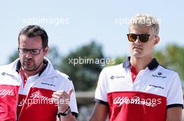 Marcus Ericsson (SWE) Sauber F1 Team walks the circuit with the team. 19.07.2018. Formula 1 World Championship, Rd 11, German Grand Prix, Hockenheim, Germany, Preparation Day.