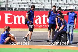 Pierre Gasly (FRA) Scuderia Toro Rosso walks the circuit with the team. 19.07.2018. Formula 1 World Championship, Rd 11, German Grand Prix, Hockenheim, Germany, Preparation Day.