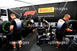 Pirelli tyre engineers. 19.07.2018. Formula 1 World Championship, Rd 11, German Grand Prix, Hockenheim, Germany, Preparation Day.