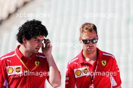 Sebastian Vettel (GER) Ferrari walks the circuit with the team. 19.07.2018. Formula 1 World Championship, Rd 11, German Grand Prix, Hockenheim, Germany, Preparation Day.