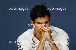 Toto Wolff (GER) Mercedes AMG F1 Shareholder and Executive Director in the FIA Press Conference. 20.07.2018. Formula 1 World Championship, Rd 11, German Grand Prix, Hockenheim, Germany, Practice Day.