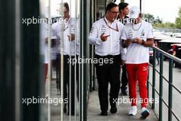 Lewis Hamilton (GBR) Mercedes AMG F1 with Ron Meadows (GBR) Mercedes GP Team Manager. 20.07.2018. Formula 1 World Championship, Rd 11, German Grand Prix, Hockenheim, Germany, Practice Day.