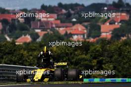 Nico Hulkenberg (GER) Renault Sport F1 Team RS18 stopped in the first practice session. 20.07.2018. Formula 1 World Championship, Rd 11, German Grand Prix, Hockenheim, Germany, Practice Day.