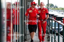 Kimi Raikkonen (FIN) Ferrari with Jock Clear (GBR) Ferrari Engineering Director. 20.07.2018. Formula 1 World Championship, Rd 11, German Grand Prix, Hockenheim, Germany, Practice Day.