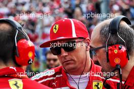 Kimi Raikkonen (FIN) Ferrari on the grid. 29.07.2018. Formula 1 World Championship, Rd 12, Hungarian Grand Prix, Budapest, Hungary, Race Day.