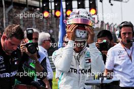 Lewis Hamilton (GBR) Mercedes AMG F1 on the grid. 29.07.2018. Formula 1 World Championship, Rd 12, Hungarian Grand Prix, Budapest, Hungary, Race Day.
