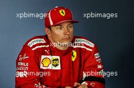 Kimi Raikkonen (FIN) Ferrari in the post race FIA Press Conference. 29.07.2018. Formula 1 World Championship, Rd 12, Hungarian Grand Prix, Budapest, Hungary, Race Day.