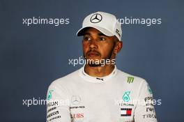 Race winner Lewis Hamilton (GBR) Mercedes AMG F1 in the post race FIA Press Conference. 29.07.2018. Formula 1 World Championship, Rd 12, Hungarian Grand Prix, Budapest, Hungary, Race Day.