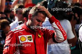 Sebastian Vettel (GER) Ferrari in parc ferme. 29.07.2018. Formula 1 World Championship, Rd 12, Hungarian Grand Prix, Budapest, Hungary, Race Day.