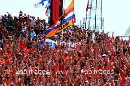 Fans in the grandstand. 29.07.2018. Formula 1 World Championship, Rd 12, Hungarian Grand Prix, Budapest, Hungary, Race Day.