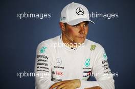 Valtteri Bottas (FIN) Mercedes AMG F1 in the post qualifying FIA Press Conference. 28.07.2018. Formula 1 World Championship, Rd 12, Hungarian Grand Prix, Budapest, Hungary, Qualifying Day.