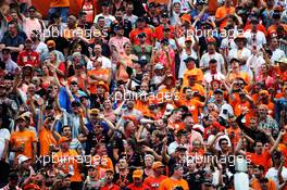 Fans in the grandstand. 28.07.2018. Formula 1 World Championship, Rd 12, Hungarian Grand Prix, Budapest, Hungary, Qualifying Day.