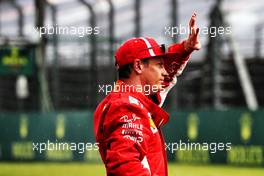Kimi Raikkonen (FIN) Ferrari celebrates his third position in qualifying parc ferme. 28.07.2018. Formula 1 World Championship, Rd 12, Hungarian Grand Prix, Budapest, Hungary, Qualifying Day.