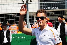 Stoffel Vandoorne (BEL) McLaren on the drivers parade. 29.07.2018. Formula 1 World Championship, Rd 12, Hungarian Grand Prix, Budapest, Hungary, Race Day.