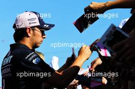 Sergio Perez (MEX) Sahara Force India F1 signs autographs for the fans. 26.07.2018. Formula 1 World Championship, Rd 12, Hungarian Grand Prix, Budapest, Hungary, Preparation Day.