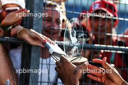 Lewis Hamilton (GBR) Mercedes AMG F1 signs autographs for the fans. 26.07.2018. Formula 1 World Championship, Rd 12, Hungarian Grand Prix, Budapest, Hungary, Preparation Day.