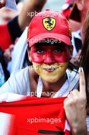 A Sebastian Vettel (GER) Ferrari fan. 26.07.2018. Formula 1 World Championship, Rd 12, Hungarian Grand Prix, Budapest, Hungary, Preparation Day.