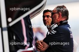 Nicholas Latifi (CDN) Sahara Force India F1 Team Development Driver with Tom McCullough (GBR) Sahara Force India F1 Team Chief Engineer. 31.07.2018. Formula 1 Testing, Budapest, Hungary.