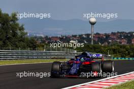 Brendon Hartley (NZL) Scuderia Toro Rosso STR13. 01.08.2018. Formula 1 Testing, Budapest, Hungary.