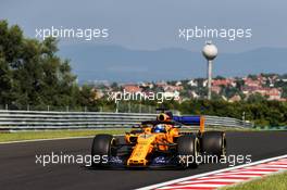 Lando Norris (GBR) McLaren MCL33 Test Driver. 01.08.2018. Formula 1 Testing, Budapest, Hungary.