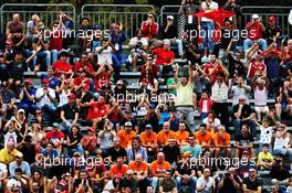 Fans in the grandstand. 31.08.2018. Formula 1 World Championship, Rd 14, Italian Grand Prix, Monza, Italy, Practice Day.