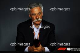 Chase Carey (USA) Formula One Group Chairman, announces a Japanese Grand Prix contract extenstion at Suzuka.  31.08.2018. Formula 1 World Championship, Rd 14, Italian Grand Prix, Monza, Italy, Practice Day.