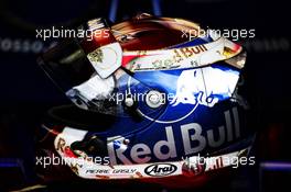 The helmet of Pierre Gasly (FRA) Scuderia Toro Rosso. 31.08.2018. Formula 1 World Championship, Rd 14, Italian Grand Prix, Monza, Italy, Practice Day.