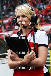 Ruth Buscombe (GBR) Sauber F1 Team Trackside Strategy Engineer on the grid. 02.09.2018. Formula 1 World Championship, Rd 14, Italian Grand Prix, Monza, Italy, Race Day.