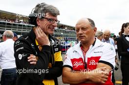(L to R): Chris Dyer (AUS) Renault Sport F1 Team Head of Vehicle Performance and Frederic Vasseur (FRA) Sauber F1 Team, Team Principal on the grid.  02.09.2018. Formula 1 World Championship, Rd 14, Italian Grand Prix, Monza, Italy, Race Day.