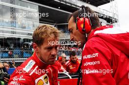 Sebastian Vettel (GER) Ferrari on the grid. 02.09.2018. Formula 1 World Championship, Rd 14, Italian Grand Prix, Monza, Italy, Race Day.