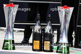 Carbon champagne and winning trophies for Mercedes AMG F1. 02.09.2018. Formula 1 World Championship, Rd 14, Italian Grand Prix, Monza, Italy, Race Day.