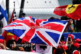 A british fan at the podium. 02.09.2018. Formula 1 World Championship, Rd 14, Italian Grand Prix, Monza, Italy, Race Day.
