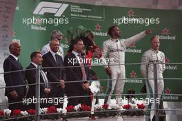 Race winner Lewis Hamilton (GBR) Mercedes AMG F1 celebrates on the podium. 02.09.2018. Formula 1 World Championship, Rd 14, Italian Grand Prix, Monza, Italy, Race Day.