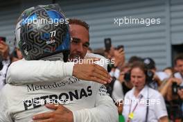 Valtteri Bottas (FIN) Mercedes AMG F1 and Lewis Hamilton (GBR) Mercedes AMG F1   02.09.2018. Formula 1 World Championship, Rd 14, Italian Grand Prix, Monza, Italy, Race Day.